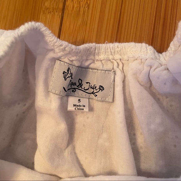 Girls spring sunmer outfit size 5 white eyelet leggings - Picture 4 of 4